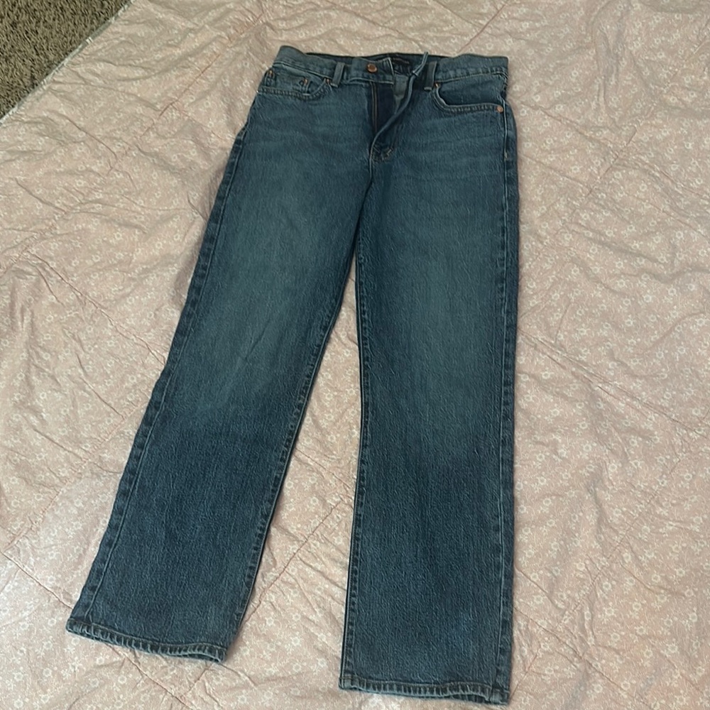 Nordstrom Blue Boyfriend Jeans with Relaxed Fit